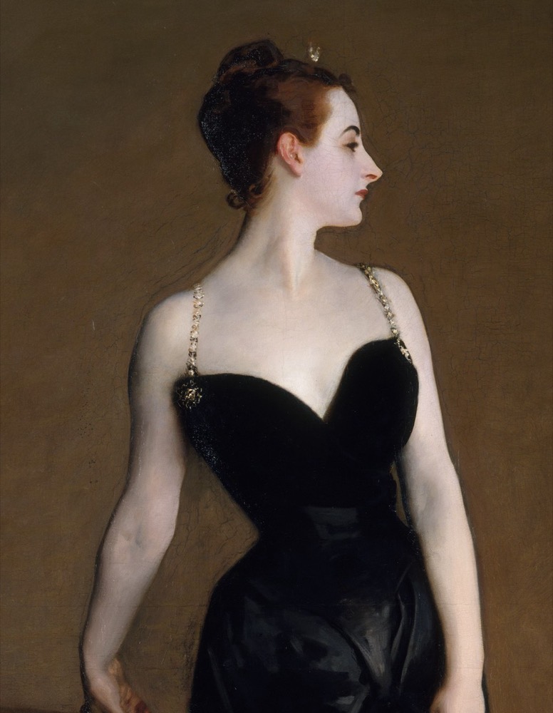 Portrait of a pale woman in a black gown, John Singer Sargent's Madame X, 1884